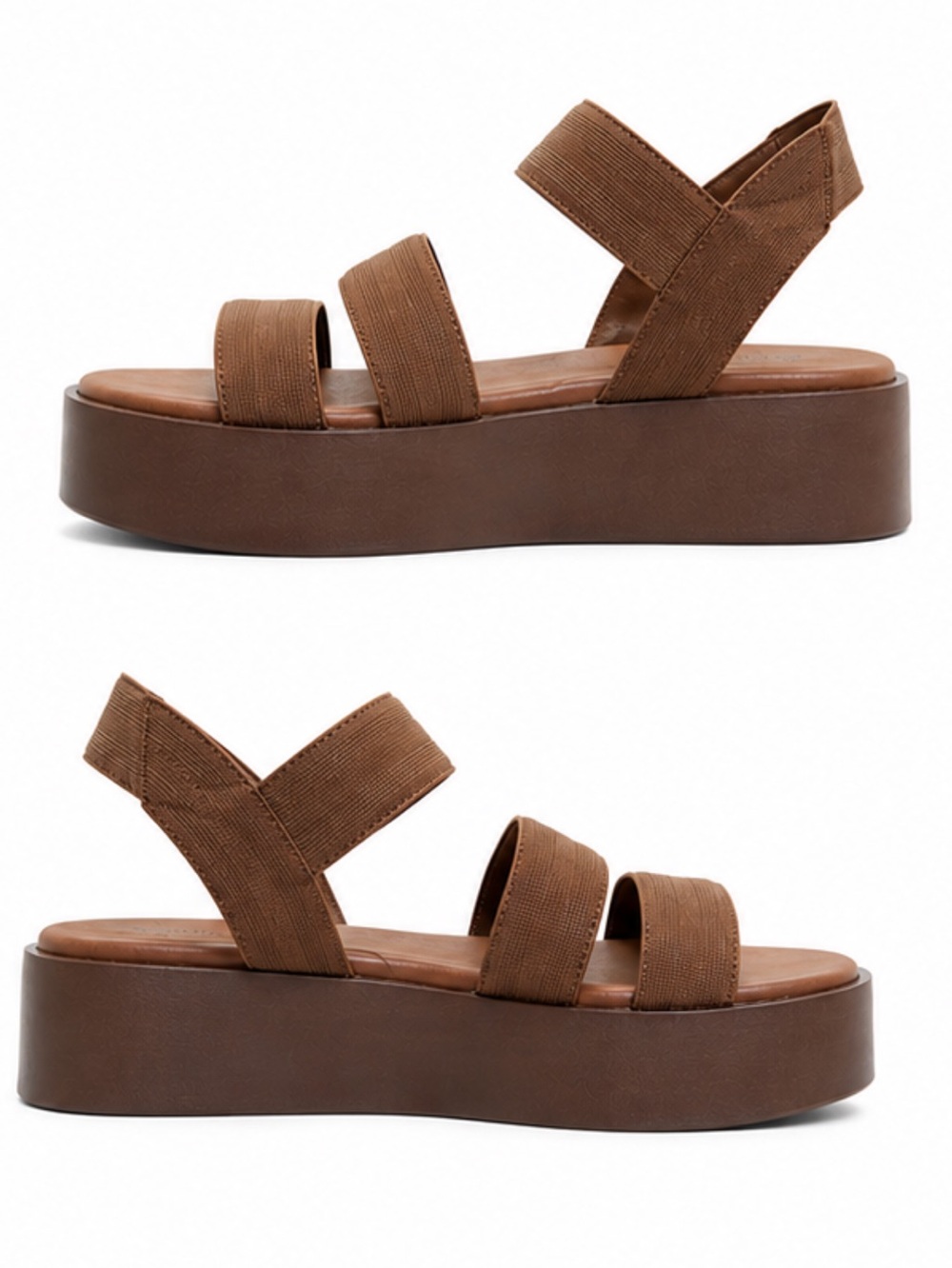 Brown Platform Strappy Sandals